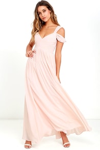 Pretty Maxi Dress - Convertible Dress - Blush Pink Dress ...
