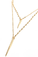 Chic Gold Necklace - Layered Necklace - Pendant Necklace - $19.00
