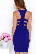 Royal Blue Dress - Bodycon Dress - Midi Dress - $48.00