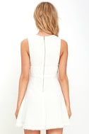 JOA Dress - Ivory Dress - Skater Dress - Lace Dress - $89.00
