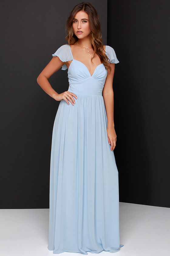 Lovely Light Blue Dress - Bridesmaid Dress - Blue Maxi Dress - $74.00
