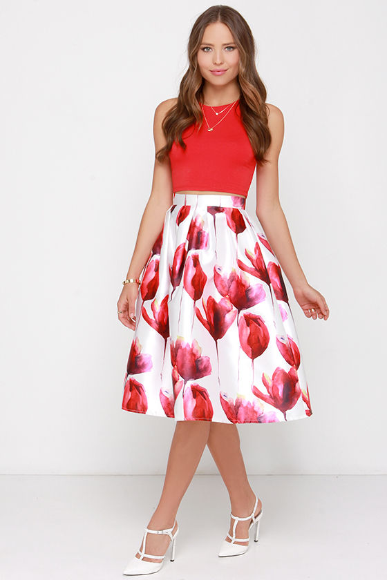 Midi Flower Skirt | Jill Dress