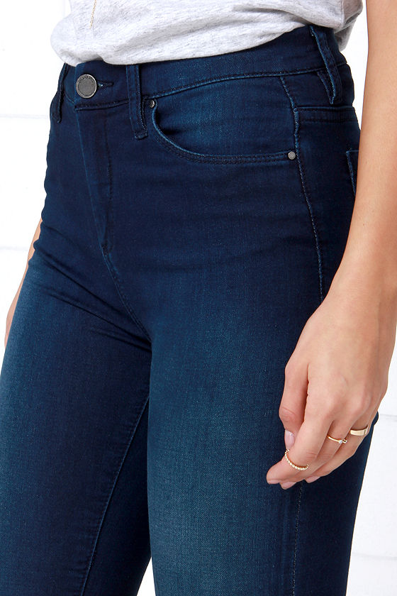High-Waisted Jeans - Dark Wash Jeans - Skinny Jeans - $79.00