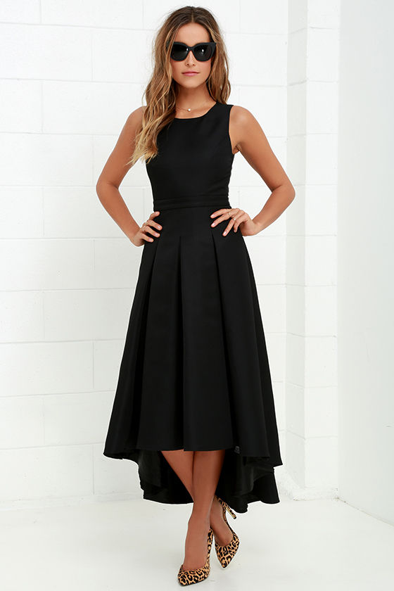 Lovely Black Dress - High-Low Dress - Formal Dress - $82.00