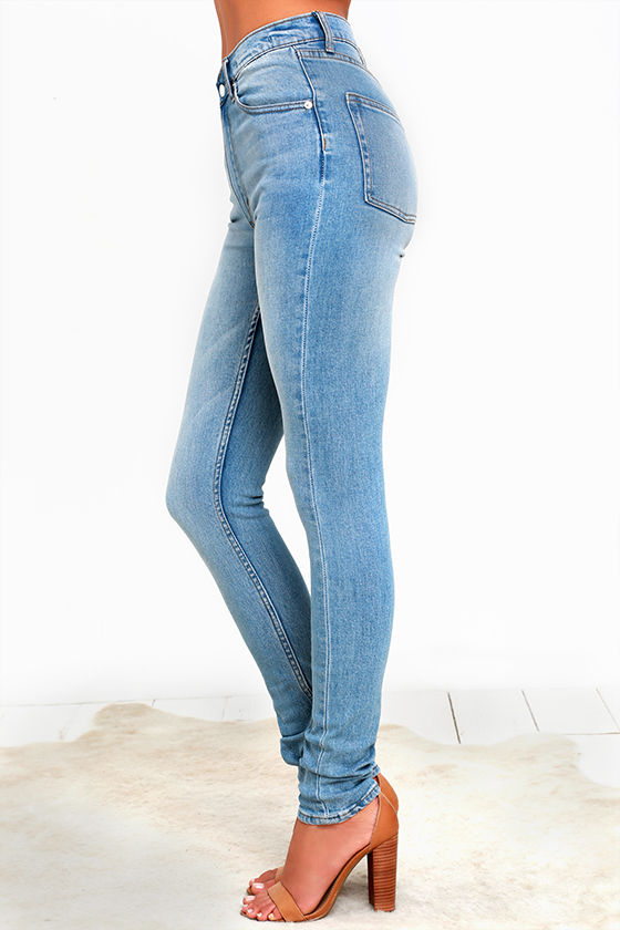 Cheap Monday Second Skin - High-Waisted Jeans - Skinny Jeans - $75.00