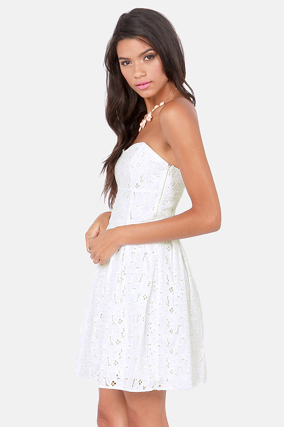 BB Dakota by Jack Patton Dress - White Dress - Lace Dress - $71.00