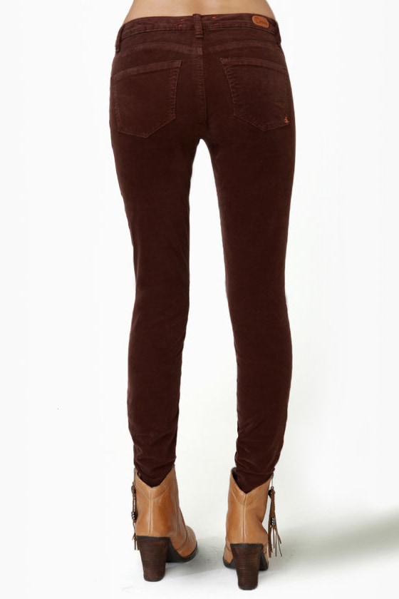 Dittos Jessica Mid-Rise Pants - Brown Pants - Corduroy Pants - $89.00